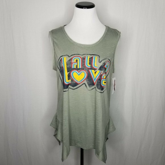 Jessica Simpson Vintage All 4 Love Graphic Tank - Picture 2 of 7